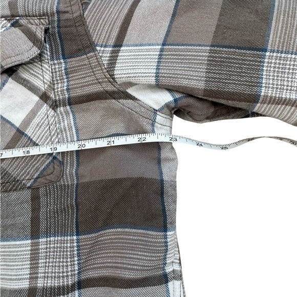 Wrangler Authentics  men’s quilted button down jacket large grey plaid - Picture 4 of 6